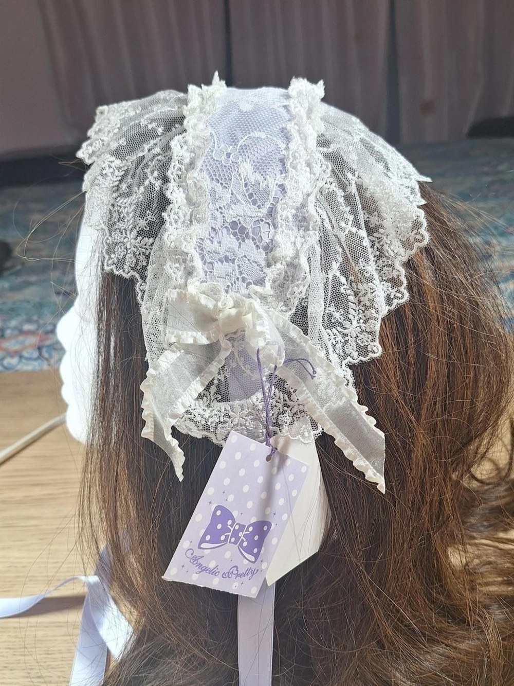 Angelic Pretty White Lace Ribbon Headpiece